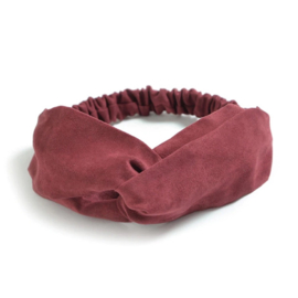 Haarband suede rood