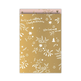 Cadeauzakjes kerst | goud | 10 stuks