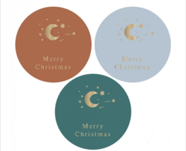 Stickers Merry Christmas | 10 stuks | kleur