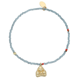 Armband buddha grijs