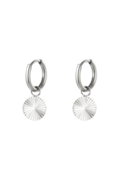 Oorbellen round zilver