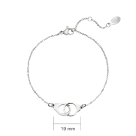 Armband handcuffs zilver