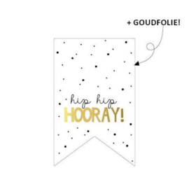 Sticker hip hip hooray | 20 stuks