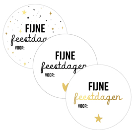 Stickers fijne feestdagen voor: | 20 stuks