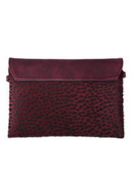 Tas clutch luipaard rood