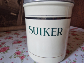 Creme emaille suikerbus