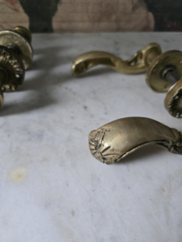 Antiek messing deurklink deurkruk