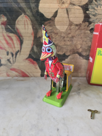 Oud blikken speelgoed eend Rapping Duck