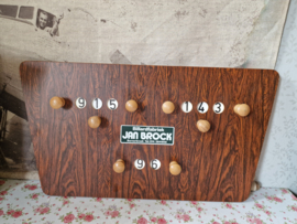 Houten scorebord biljart