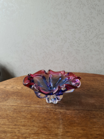 Zware gekleurde murano glazen schaal