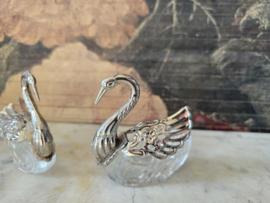 Verzilverd zwaantje zoutschaaltje