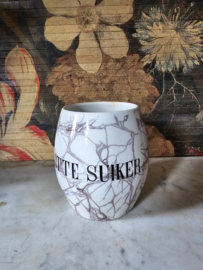 Gemarmerde witte suiker pot Villeroy&boch