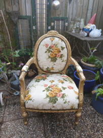 Barok stoel gobelin rozen