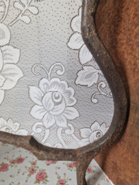 Set antiek houten raamhorren bloemen nr47