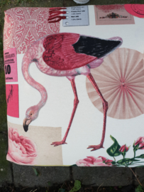 Voetenbank footstool flamingo