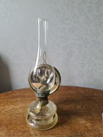 Antiek glazen olielamp