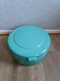 Mintgroen emaille ronde broodtrommel taarttrommel