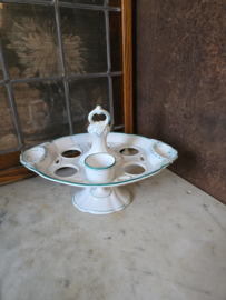 Antiek porseleinen eierstel eierdopjes wellington servies