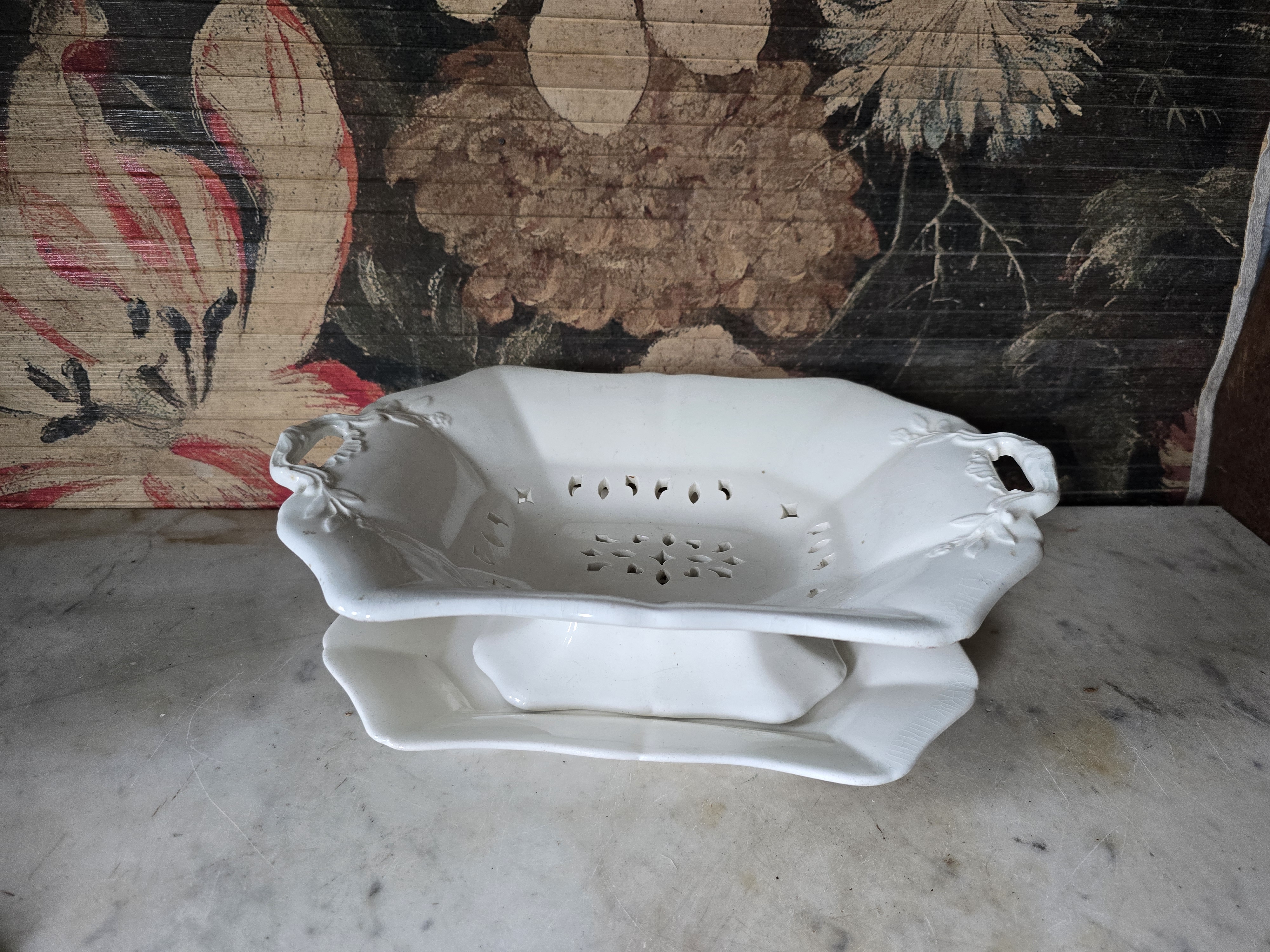 Antiek creamware fruittest wedgwood