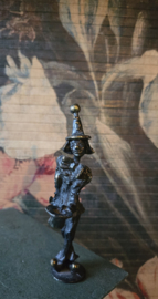 Bronzen beeldje clown met hoed