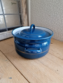 Petrol blauw emaille pan nr1