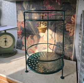 Groen ijzeren tafel etagere