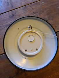 Creme emaille keukenklok