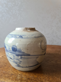 Oude grote chinese gemberpot