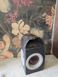 Oude spoorweg treinlamp