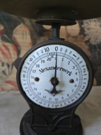 Antiek gietijzeren weegschaal Alexanderwerk