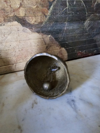 Antiek messing tafelbel victoriaanse dame