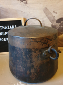 Antiek koperen doofpot kookpot