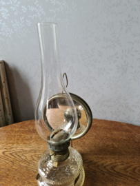 Antiek glazen olielamp