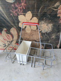 Vintage metalen flessenrek