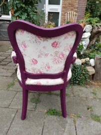 Brocante romantische stoel roosjes