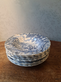 Blauw engels servies myott royal mail soepbord