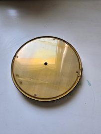 Oude wijzerplaat klok bolglas