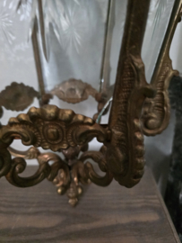 Antiek bewerkte messing hanglamp lantaarn