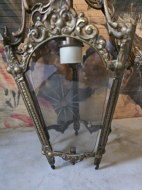 Antiek messing hanglamp lantaarn