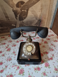 Antiek koperen telefoon
