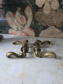 Antiek messing deurklink deurkruk