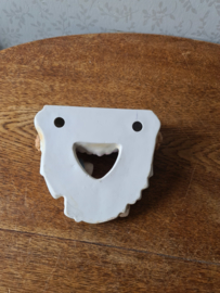 Oud biscuit porseleinen wandconsole engeltjes