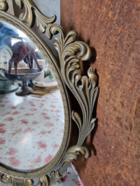 Antiek barok koperen spiegel
