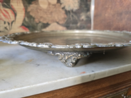 Oud verzilverd dienblad