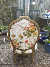 Barok stoel gobelin rozen