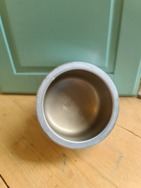Oude verzilverde boterkoeler cloche