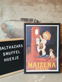 Reclame poster maïzena duryea in lijst