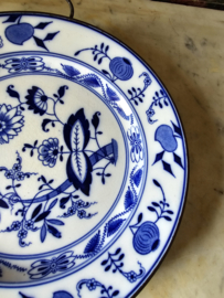 Antiek warmhoudbord meissen blue onion