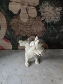 Wit gietijzeren deurstopper terrier hond