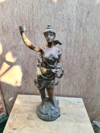 antieke lampenvoet vrouw